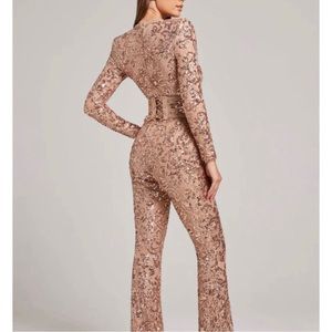 Nadine Merabi S/M gold jumpsuit $240 OBO